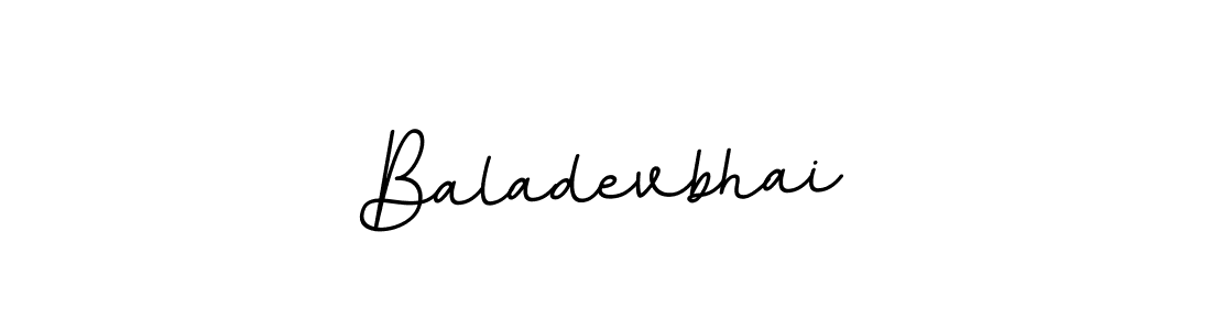How to make Baladevbhai name signature. Use BallpointsItalic-DORy9 style for creating short signs online. This is the latest handwritten sign. Baladevbhai signature style 11 images and pictures png
