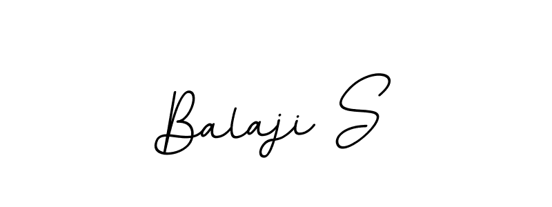 You should practise on your own different ways (BallpointsItalic-DORy9) to write your name (Balaji S) in signature. don't let someone else do it for you. Balaji S signature style 11 images and pictures png