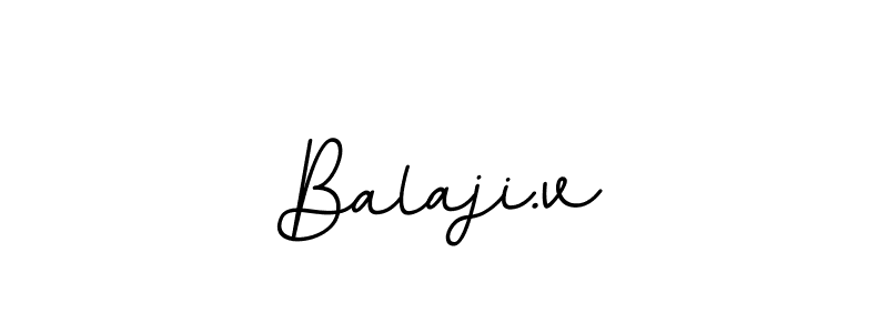 Design your own signature with our free online signature maker. With this signature software, you can create a handwritten (BallpointsItalic-DORy9) signature for name Balaji.v. Balaji.v signature style 11 images and pictures png