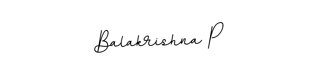 Make a beautiful signature design for name Balakrishna P. With this signature (BallpointsItalic-DORy9) style, you can create a handwritten signature for free. Balakrishna P signature style 11 images and pictures png