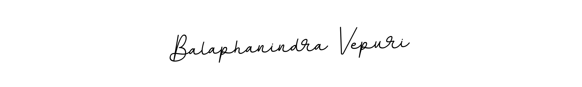 How to make Balaphanindra Vepuri name signature. Use BallpointsItalic-DORy9 style for creating short signs online. This is the latest handwritten sign. Balaphanindra Vepuri signature style 11 images and pictures png