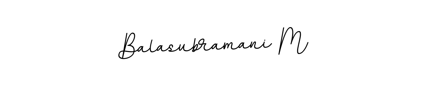 Make a beautiful signature design for name Balasubramani M. Use this online signature maker to create a handwritten signature for free. Balasubramani M signature style 11 images and pictures png