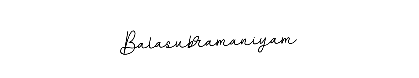 Design your own signature with our free online signature maker. With this signature software, you can create a handwritten (BallpointsItalic-DORy9) signature for name Balasubramaniyam. Balasubramaniyam signature style 11 images and pictures png