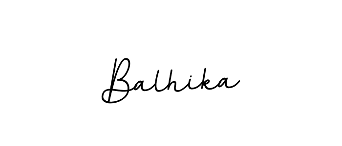 Use a signature maker to create a handwritten signature online. With this signature software, you can design (BallpointsItalic-DORy9) your own signature for name Balhika. Balhika signature style 11 images and pictures png