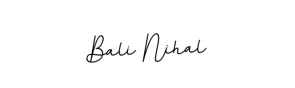 Make a beautiful signature design for name Bali Nihal. With this signature (BallpointsItalic-DORy9) style, you can create a handwritten signature for free. Bali Nihal signature style 11 images and pictures png