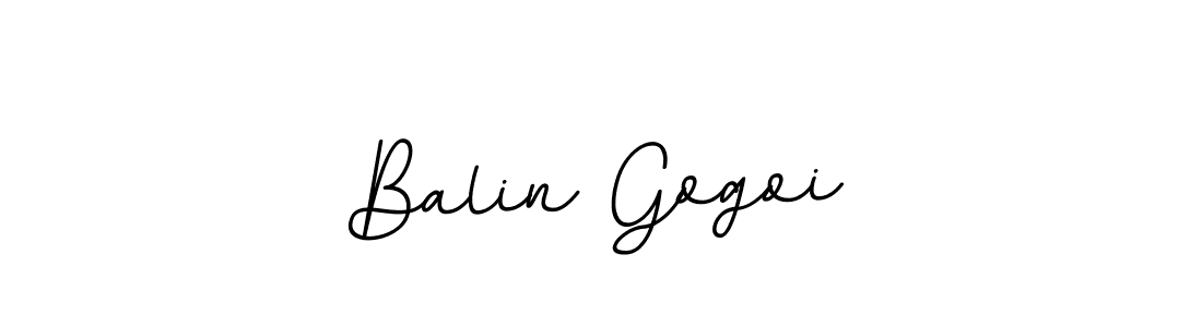 Use a signature maker to create a handwritten signature online. With this signature software, you can design (BallpointsItalic-DORy9) your own signature for name Balin Gogoi. Balin Gogoi signature style 11 images and pictures png