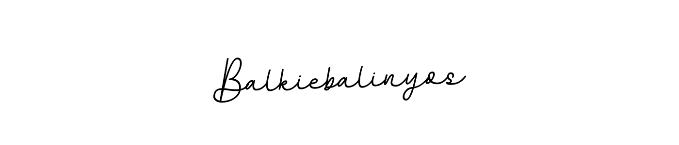 Make a beautiful signature design for name Balkiebalinyos. With this signature (BallpointsItalic-DORy9) style, you can create a handwritten signature for free. Balkiebalinyos signature style 11 images and pictures png