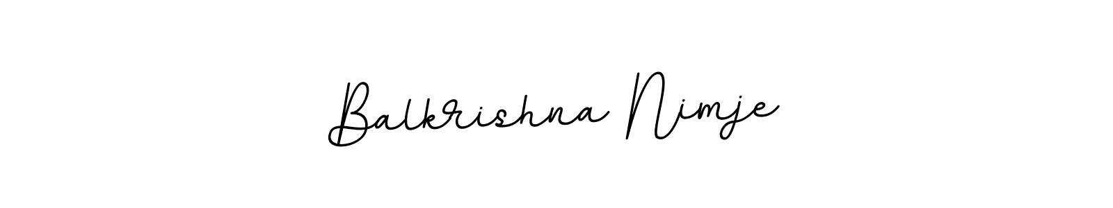 You should practise on your own different ways (BallpointsItalic-DORy9) to write your name (Balkrishna Nimje) in signature. don't let someone else do it for you. Balkrishna Nimje signature style 11 images and pictures png