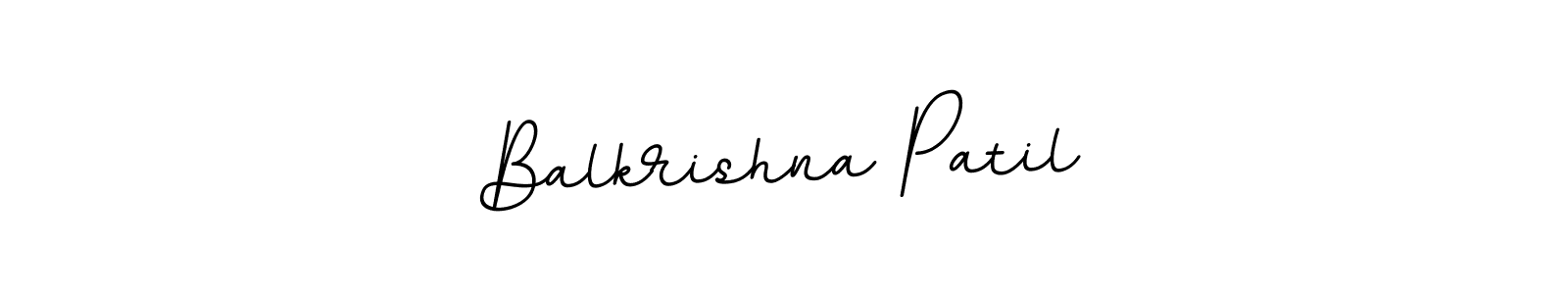 Create a beautiful signature design for name Balkrishna Patil. With this signature (BallpointsItalic-DORy9) fonts, you can make a handwritten signature for free. Balkrishna Patil signature style 11 images and pictures png