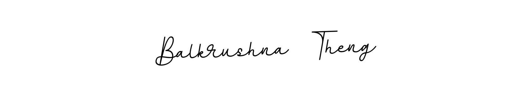 Create a beautiful signature design for name Balkrushna  Theng. With this signature (BallpointsItalic-DORy9) fonts, you can make a handwritten signature for free. Balkrushna  Theng signature style 11 images and pictures png