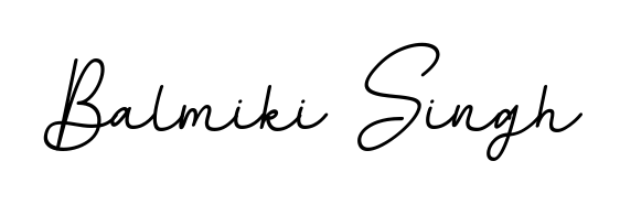 The BallpointsItalic-DORy9 typeface gives name Balmiki Singh a refined look. Suitable for certificates, diplomas, and official verification. Balmiki Singh signature style 11 images and pictures png