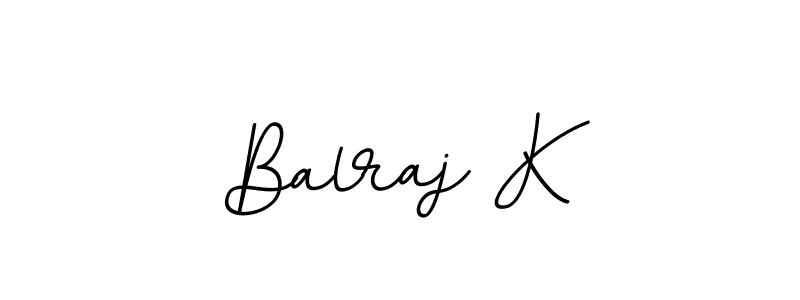 The best way (BallpointsItalic-DORy9) to make a short signature is to pick only two or three words in your name. The name Balraj K include a total of six letters. For converting this name. Balraj K signature style 11 images and pictures png