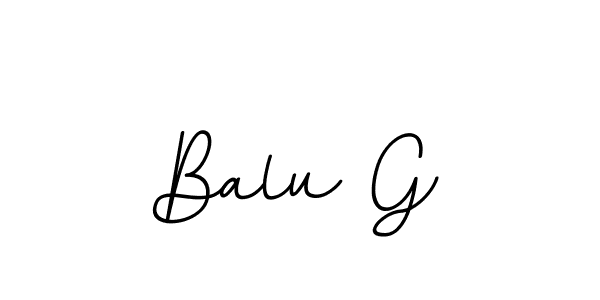 How to make Balu G name signature. Use BallpointsItalic-DORy9 style for creating short signs online. This is the latest handwritten sign. Balu G signature style 11 images and pictures png