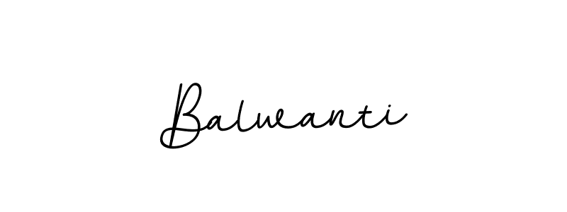 How to make Balwanti name signature. Use BallpointsItalic-DORy9 style for creating short signs online. This is the latest handwritten sign. Balwanti signature style 11 images and pictures png