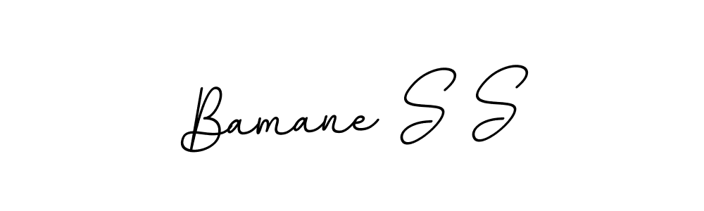 How to make Bamane S S name signature. Use BallpointsItalic-DORy9 style for creating short signs online. This is the latest handwritten sign. Bamane S S signature style 11 images and pictures png