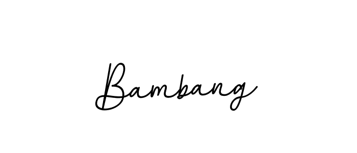 Use a signature maker to create a handwritten signature online. With this signature software, you can design (BallpointsItalic-DORy9) your own signature for name Bambang. Bambang signature style 11 images and pictures png