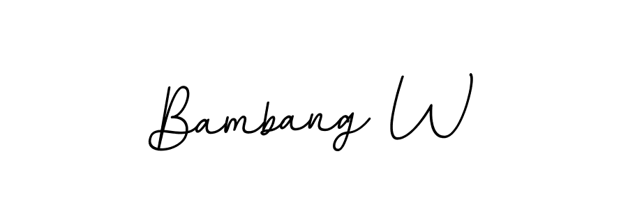 if you are searching for the best signature style for your name Bambang W. so please give up your signature search. here we have designed multiple signature styles  using BallpointsItalic-DORy9. Bambang W signature style 11 images and pictures png