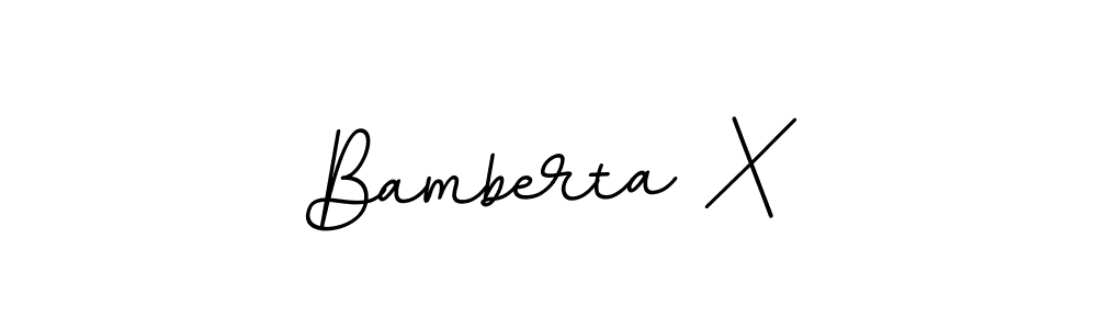 Use a signature maker to create a handwritten signature online. With this signature software, you can design (BallpointsItalic-DORy9) your own signature for name Bamberta X. Bamberta X signature style 11 images and pictures png