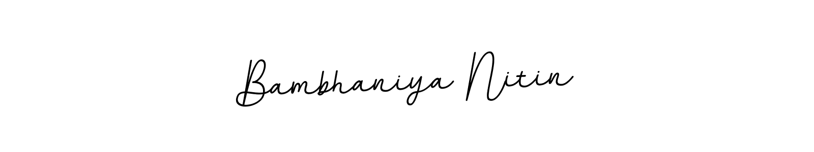 Design your own signature with our free online signature maker. With this signature software, you can create a handwritten (BallpointsItalic-DORy9) signature for name Bambhaniya Nitin. Bambhaniya Nitin signature style 11 images and pictures png