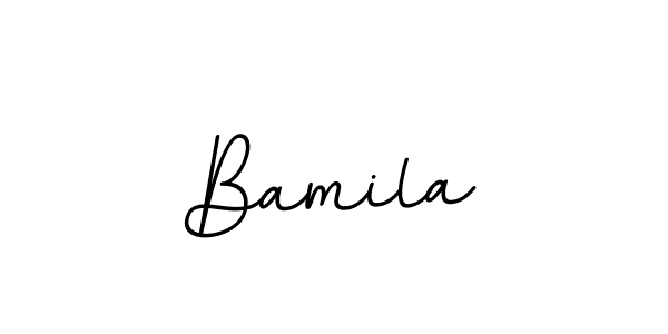 Use a signature maker to create a handwritten signature online. With this signature software, you can design (BallpointsItalic-DORy9) your own signature for name Bamila. Bamila signature style 11 images and pictures png