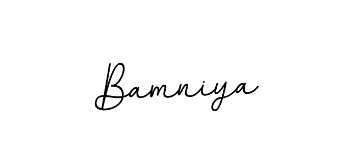 How to make Bamniya name signature. Use BallpointsItalic-DORy9 style for creating short signs online. This is the latest handwritten sign. Bamniya signature style 11 images and pictures png