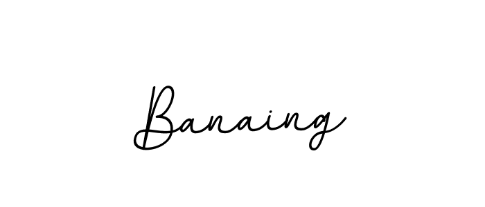 How to make Banaing signature? BallpointsItalic-DORy9 is a professional autograph style. Create handwritten signature for Banaing name. Banaing signature style 11 images and pictures png