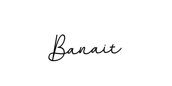 You should practise on your own different ways (BallpointsItalic-DORy9) to write your name (Banait) in signature. don't let someone else do it for you. Banait signature style 11 images and pictures png