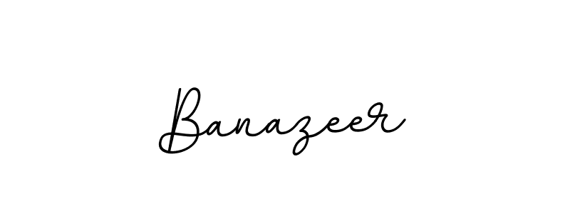 Use a signature maker to create a handwritten signature online. With this signature software, you can design (BallpointsItalic-DORy9) your own signature for name Banazeer. Banazeer signature style 11 images and pictures png