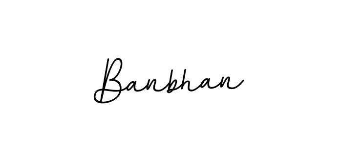Design your own signature with our free online signature maker. With this signature software, you can create a handwritten (BallpointsItalic-DORy9) signature for name Banbhan. Banbhan signature style 11 images and pictures png
