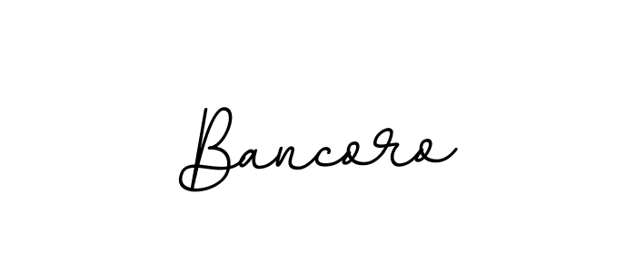 How to make Bancoro signature? BallpointsItalic-DORy9 is a professional autograph style. Create handwritten signature for Bancoro name. Bancoro signature style 11 images and pictures png