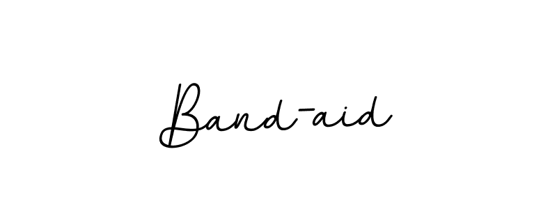 Design your own signature with our free online signature maker. With this signature software, you can create a handwritten (BallpointsItalic-DORy9) signature for name Band-aid. Band-aid signature style 11 images and pictures png