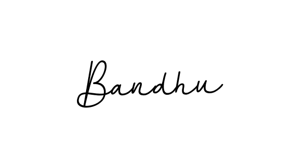Design your own signature with our free online signature maker. With this signature software, you can create a handwritten (BallpointsItalic-DORy9) signature for name Bandhu. Bandhu signature style 11 images and pictures png