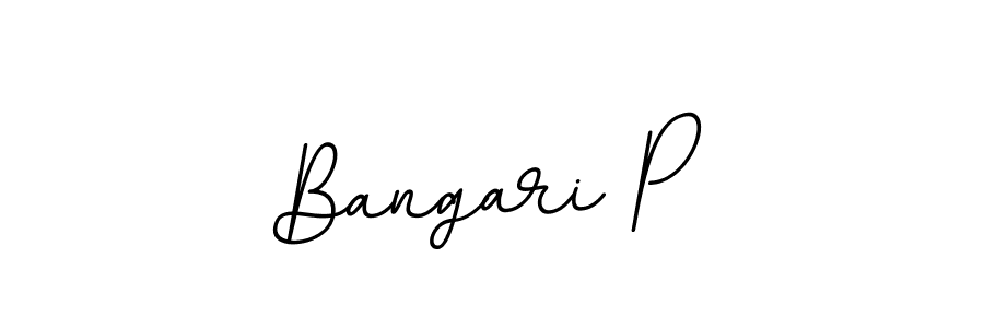 The best way (BallpointsItalic-DORy9) to make a short signature is to pick only two or three words in your name. The name Bangari P include a total of six letters. For converting this name. Bangari P signature style 11 images and pictures png