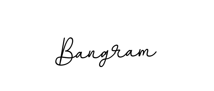 Design your own signature with our free online signature maker. With this signature software, you can create a handwritten (BallpointsItalic-DORy9) signature for name Bangram. Bangram signature style 11 images and pictures png
