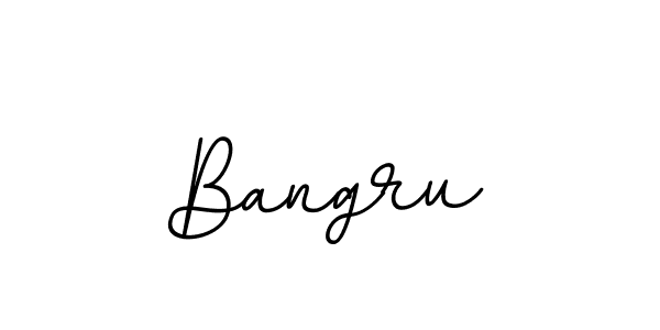 How to make Bangru name signature. Use BallpointsItalic-DORy9 style for creating short signs online. This is the latest handwritten sign. Bangru signature style 11 images and pictures png