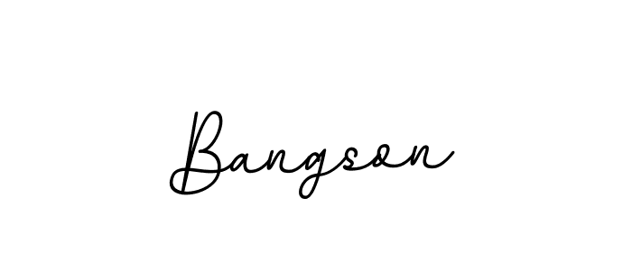 It looks lik you need a new signature style for name Bangson. Design unique handwritten (BallpointsItalic-DORy9) signature with our free signature maker in just a few clicks. Bangson signature style 11 images and pictures png