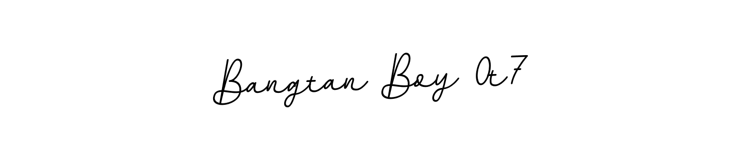 You should practise on your own different ways (BallpointsItalic-DORy9) to write your name (Bangtan Boy 0t7) in signature. don't let someone else do it for you. Bangtan Boy 0t7 signature style 11 images and pictures png