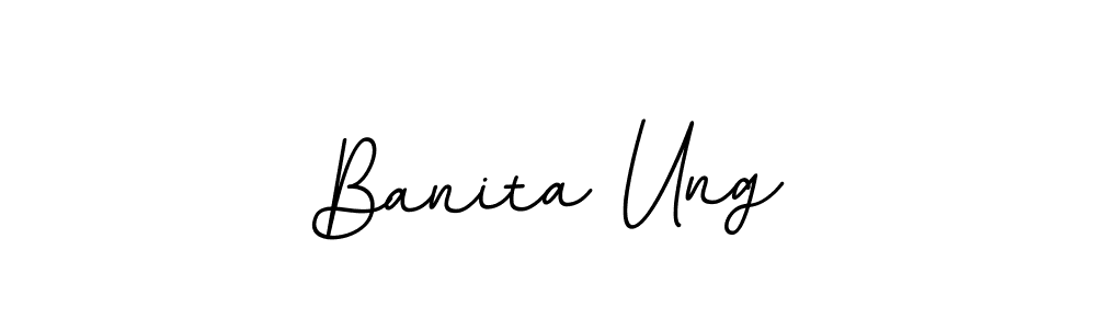 Make a beautiful signature design for name Banita Ung. With this signature (BallpointsItalic-DORy9) style, you can create a handwritten signature for free. Banita Ung signature style 11 images and pictures png