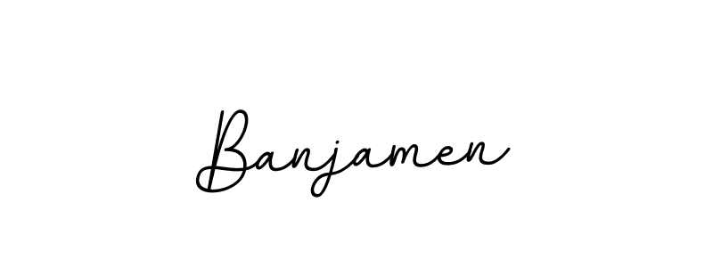 Design your own signature with our free online signature maker. With this signature software, you can create a handwritten (BallpointsItalic-DORy9) signature for name Banjamen. Banjamen signature style 11 images and pictures png