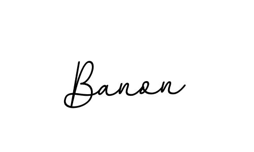 Design your own signature with our free online signature maker. With this signature software, you can create a handwritten (BallpointsItalic-DORy9) signature for name Banon. Banon signature style 11 images and pictures png