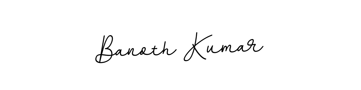 How to make Banoth Kumar name signature. Use BallpointsItalic-DORy9 style for creating short signs online. This is the latest handwritten sign. Banoth Kumar signature style 11 images and pictures png