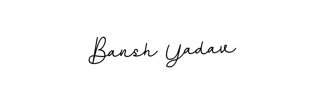 Make a beautiful signature design for name Bansh Yadav. Use this online signature maker to create a handwritten signature for free. Bansh Yadav signature style 11 images and pictures png