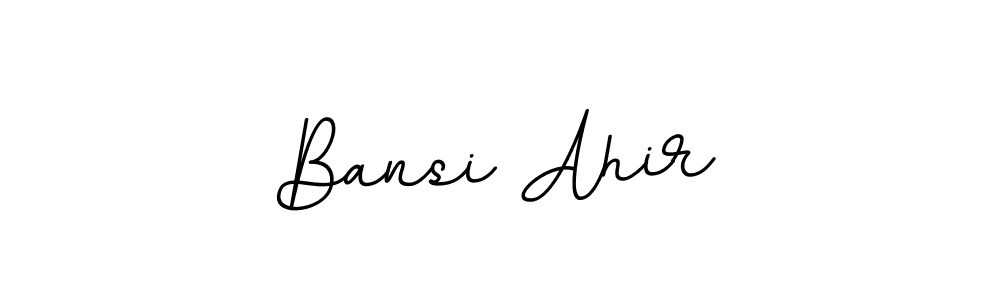 Make a beautiful signature design for name Bansi Ahir. With this signature (BallpointsItalic-DORy9) style, you can create a handwritten signature for free. Bansi Ahir signature style 11 images and pictures png