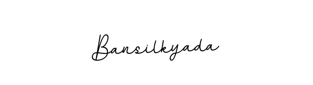 You should practise on your own different ways (BallpointsItalic-DORy9) to write your name (Bansilkyada) in signature. don't let someone else do it for you. Bansilkyada signature style 11 images and pictures png