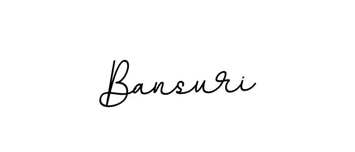 How to make Bansuri name signature. Use BallpointsItalic-DORy9 style for creating short signs online. This is the latest handwritten sign. Bansuri signature style 11 images and pictures png