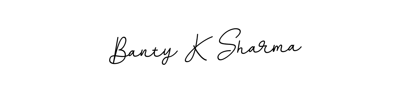 This is the best signature style for the Banty K Sharma name. Also you like these signature font (BallpointsItalic-DORy9). Mix name signature. Banty K Sharma signature style 11 images and pictures png