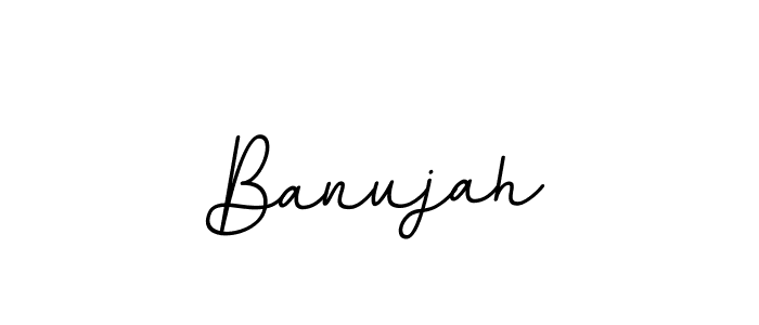 The best way (BallpointsItalic-DORy9) to make a short signature is to pick only two or three words in your name. The name Banujah include a total of six letters. For converting this name. Banujah signature style 11 images and pictures png