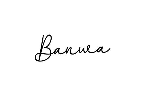Banwa stylish signature style. Best Handwritten Sign (BallpointsItalic-DORy9) for my name. Handwritten Signature Collection Ideas for my name Banwa. Banwa signature style 11 images and pictures png