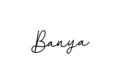 Use a signature maker to create a handwritten signature online. With this signature software, you can design (BallpointsItalic-DORy9) your own signature for name Banya. Banya signature style 11 images and pictures png