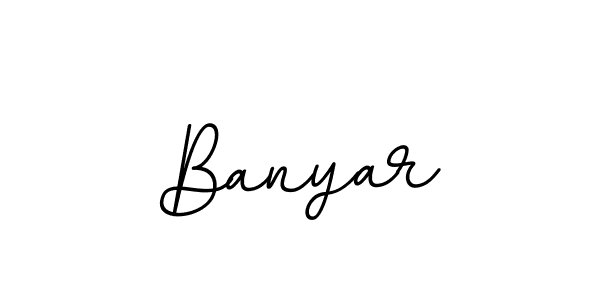 Design your own signature with our free online signature maker. With this signature software, you can create a handwritten (BallpointsItalic-DORy9) signature for name Banyar. Banyar signature style 11 images and pictures png